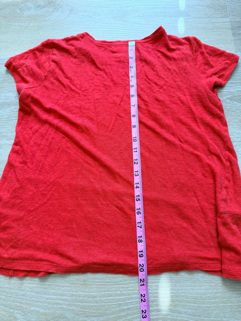 J.Jill Love Linen 100% Linen Knit Top T-shirt Coral Red Short Sleeve Tee XS–S - Picture 8 of 8